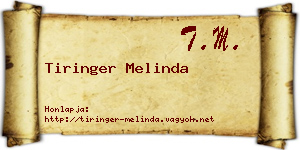 Tiringer Melinda névjegykártya