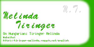 melinda tiringer business card